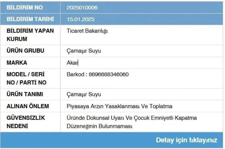 bakanlik dugmeye basti unlu camasir suyu markasi toplatiliyor 0 SBpBZCYC