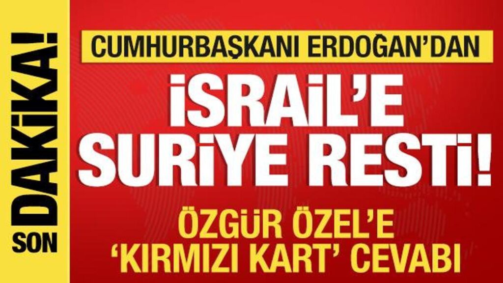 erdogandan israile rest agir sonuclari olur ozgur ozele kirmizi kart cevabi KgP4GpNy