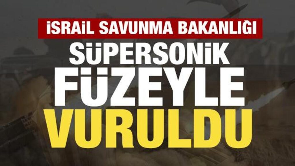 israil savunma bakanligi supersonik fuzeyle vuruldu ae1gQZ17